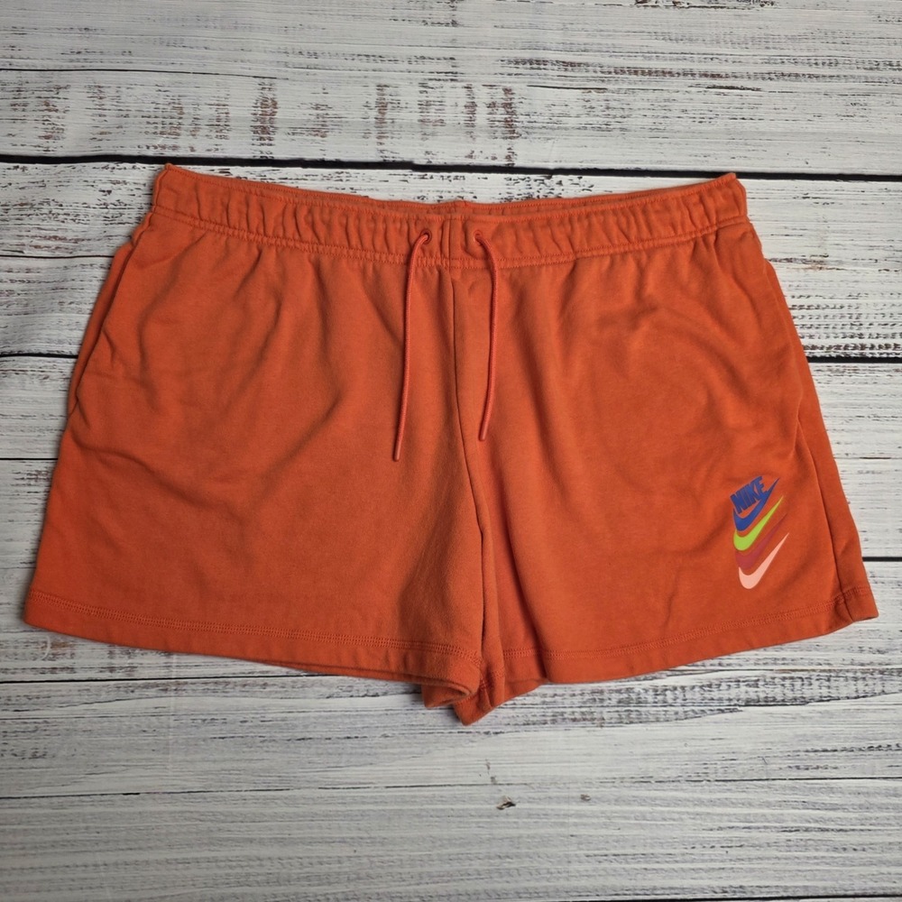 Nike Women Sporstwear DNA Shorts Mid Rise Orange 2XL DN2220-817 Color Swoosh